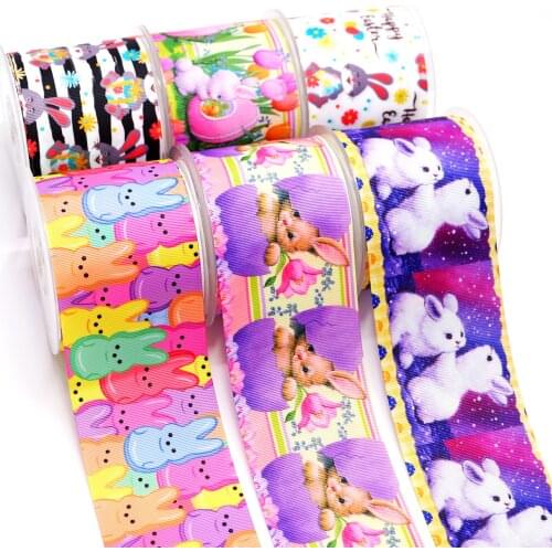 10 Yards 1.5" 38MM Easter Printed Ribbon For Hair Bows DIY Crafts Handmade Accessories 49996