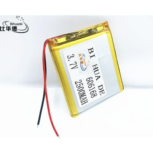 Li-po Liter energy battery 3.7V 2500mAh lithium polymer battery 606168 navigator MP3 GPS universal rechargeable battery