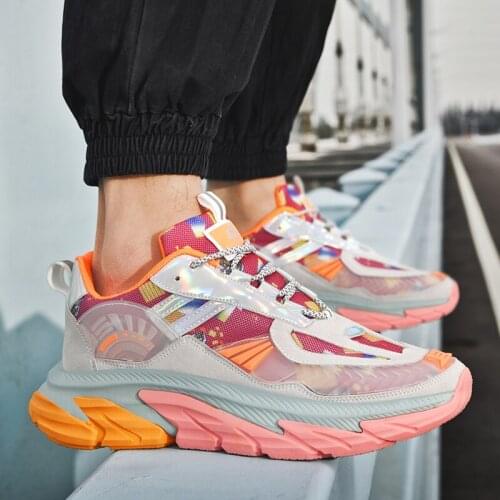 Mens Running Shoes Breathable Sneakers High Quality Wear-resistant Jogging Shoes No-slip Reflective Training Shoes Scarpe Uomo