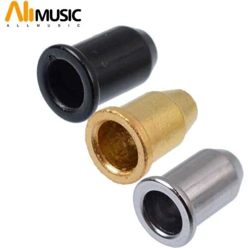 60 Set Electric Guitar String Mounting Ferrules Bushing Set Guitar Bridge string retainer Black-Gold-Silver