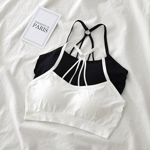 Underwear strapless cocktail glass sexy French bring bra breast pad Make female women Bras Cross back color white fashion new