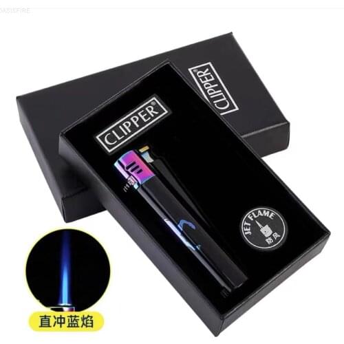 2021 NEW Clipper Spanish Metal Flameless Butane Gas Jet Torch Lighter Portable Flint Air Lighter Grinding Wheel