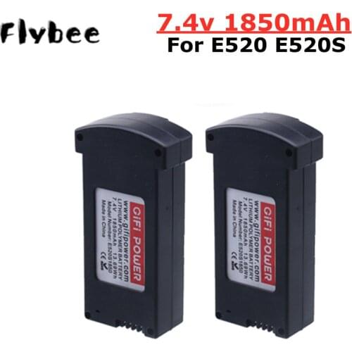 Original LiPo Battery For E520 E520S RC Drone Quadcopter Portable Durable Spare Parts 7.4V 1850MAH Lithium Battery 1pcs to 5pcs