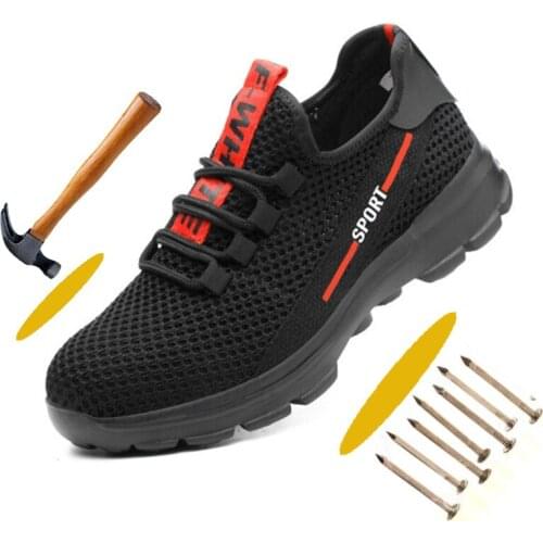 Anti-Hit Steel Toe Shoes Comfortable Safety Shoes for Men Soft Rubber Casual Shoes Men Protect Footwear Labor Work Safety Shoes