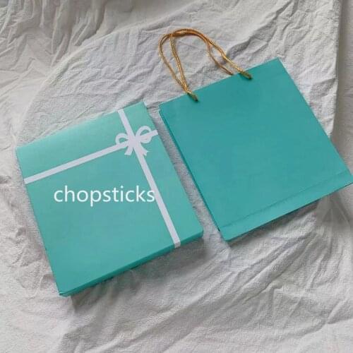 Luxury and high-end fashion Light blue chopsticks set for steak very becauiful as a gift