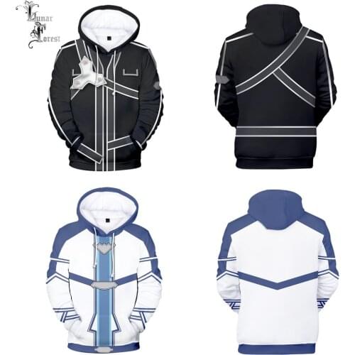 Sword Art Online SAO Character 3D Printing Autumn Fashion Japanese Anime Hoodies Sweatshirt Long Sleeves Pollover Plus Size