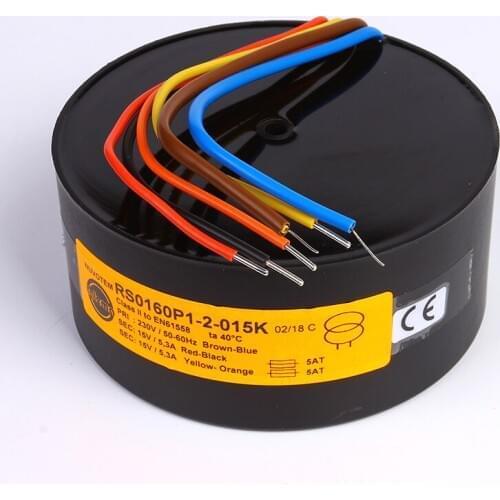 2* 15V 160W 4A RS Talema Fully Shielded Toroidal Transformer 160VA Primary Rated Voltage 230V AC