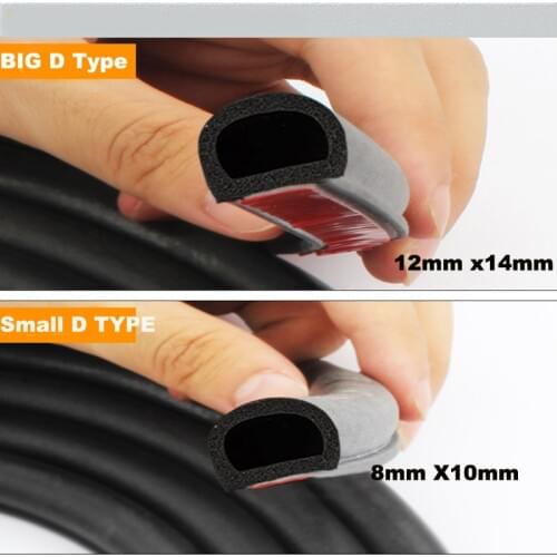 JQTUNING-D&B Type Car Seal Strip Auto Door Window Trunk Seal Dustproof Sound Insulation RUBBER Strips