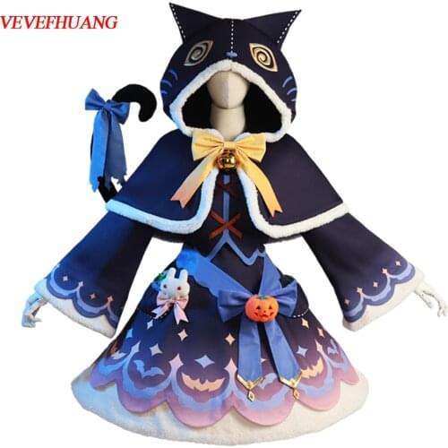 VEVEFHUANG Kосплей Game Princess Connect! Hikawa Kyoka Animal Cosplay Costume Halloween Uniform Lovely Lolita Dress аниме платье