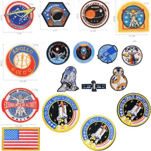 High Quality Fashion Multi-size Embroidery Badge Cloth Stickers DIY Tide Version Luggage Clothes Decoration Iron on Patches