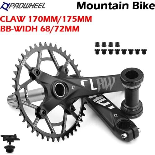 PROWHEEL 104BCD Mountain Bike Crankset 170MM/175MM MTB Bicycle Crank 30/32/34/36/38/40/42/44/46/48/50/52T Sprocket With BB Claw