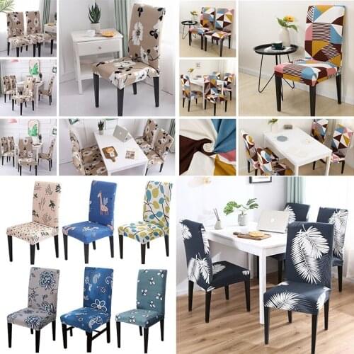 1 Piece Chair Cover Modern Printed Elastic Seat Chair Covers Anti-dirty Washable Stretch Banquet Hotel Dining Room Cover Sale