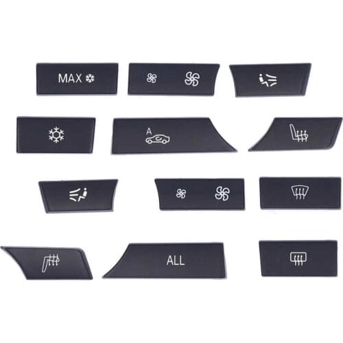 12pcs A/C Heater Button Key Cap Switch Cover Repair Kit 61319313923 Replacement for BMW 5/6Series Car Interior Switch Cover