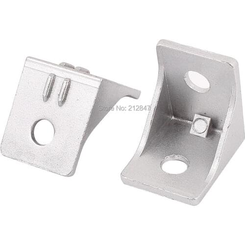 2Pcs Aluminum Alloy 33x33x28mm Corner Braces Angle Brackets Supports