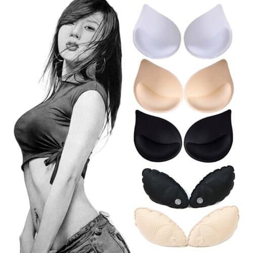 3Pair Sexy Swimsuit Bikini Bra Pad Triangle /Round Chest Cups Insert Sponge Pads for Women Intimates Removeable Enhancer Bra Pad