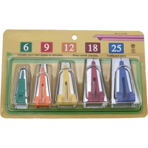 4Pcs/5pcs Bias Binding Sewing Accessories Domestic Machine Patchwork Tools Bias Tape Makers Portable Sewing Quilting Tools