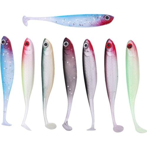 5PC/lot Soft Rubber Bait Fishing Lure Wobbler Soft Carp Fishing Bait Artificial Silicone Swimbait Fishing Accessories