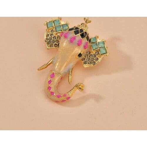 Bohemian Brooches Men Women Fashion Clothing Pins And Brooch Alloy Oily Elephant Corsage Party Jewelry Accessories
