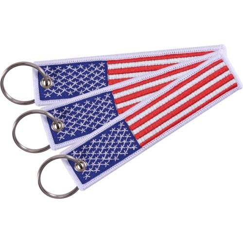 3Pcs US Flag Keychain for Motorcycles Scooters Cars and Patriotic with Key Ring EDC American Flag Gift Mobile Phone Strap
