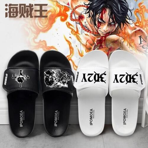 One Piece Cosplay Shoes Slippers Men/Women Monkey D. Luffy Roronoa Zoro Flip Flops Casual Summer Chaussures