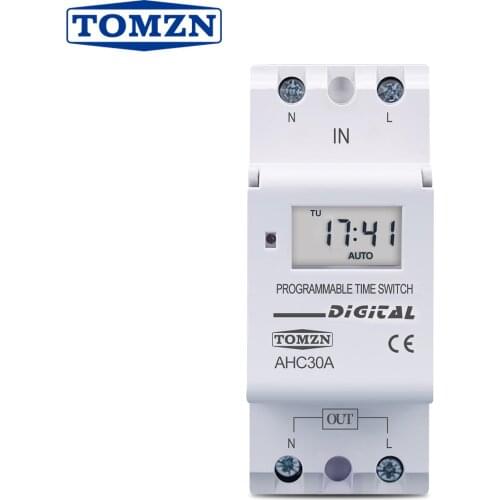 New type Din Rail 2 wire Weekly 7 Days Programmable Digital TIME SWITCH Relay Timer Control AC 220V 230V 12V 24V 48V 16A