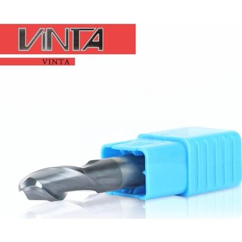 CNC carbide End mills HRC45 R5 2 flutes hard tungsten steel ball nose end milling cutter