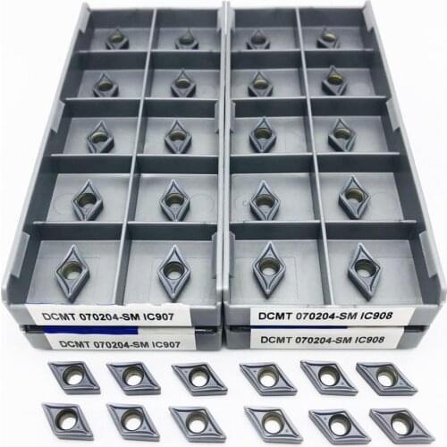DCMT070204 SM IC907 DCMT070204 SM IC908 External turning tool Metal turning tool CNC lathe cutting tool DCMT carbide insert