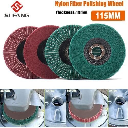 115mm Nylon Fiber Flap Disc Polishing Grinding Wheel for Angle Grinder Polishing Tools Dremel Accessories