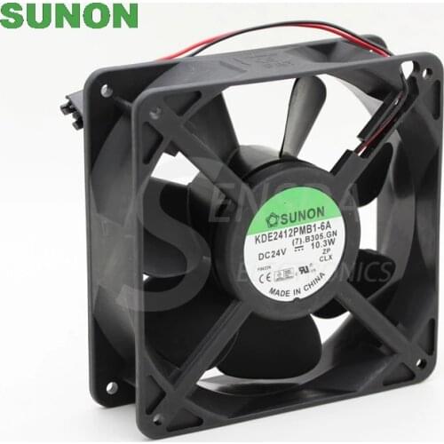 For Sunon KDE2412PMB1-6A DC 24V 10.3W 12038 120x120x38mm 12cm server inverter cooling fans
