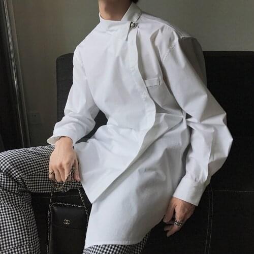 S-6XL!!Mens homemade new loose chamfered anti-wrinkle fabric breathable comfortable mens and womens shirts