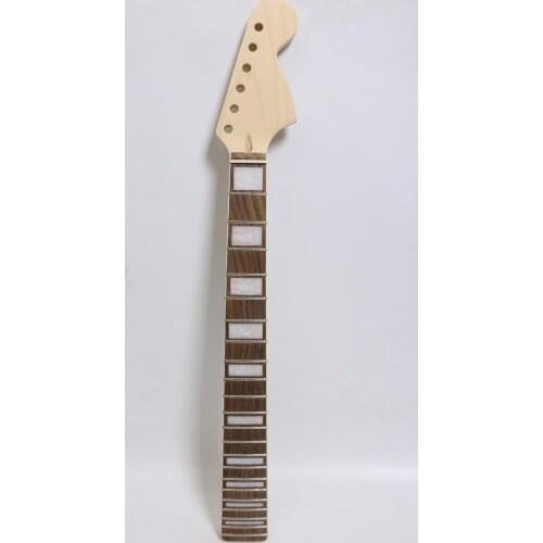 Fit Diy 22 Fret 24 inch Electric Guitar Neck Maple+Rosewood Fingerboard Hand-Made Unfinished