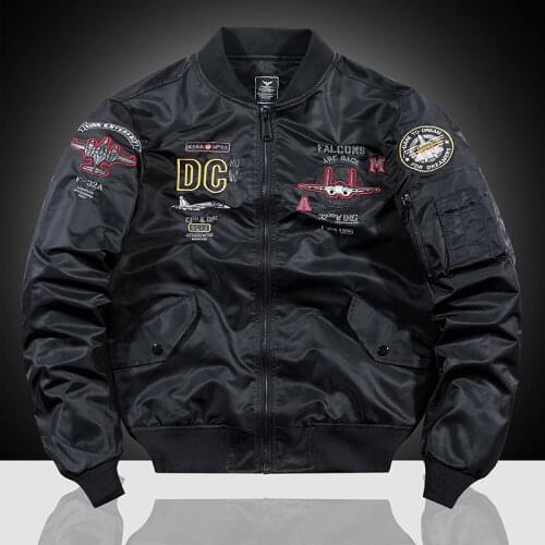 Air Force Pilot Jacket Mens Spring and Autumn New Aircraft Embroidered Baseball Uniform Large Size Jacket Workwear Jacket