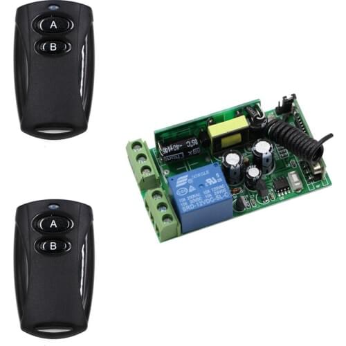 Best Promotion AC85V- 250V 1CH RF Wireless Remote Control Switch System Black Transmitter with Receiver for Wide Voltage