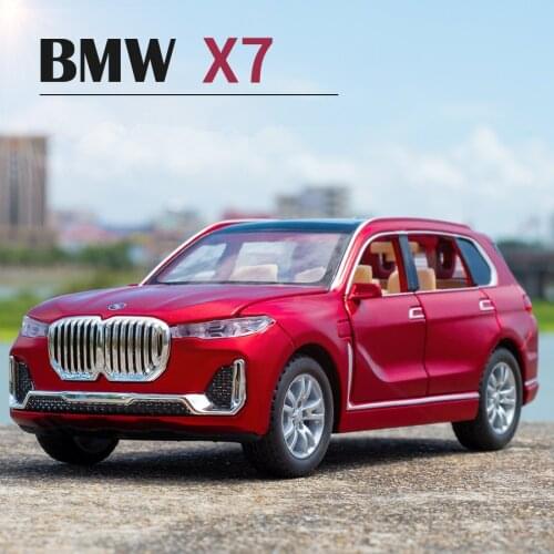 1:32 BMW X7 SUV Alloy Car Model Diecast & Toy Vehicles Metal Car Model Simulation Sound Light Pull Back Collection Kids Toy Gift