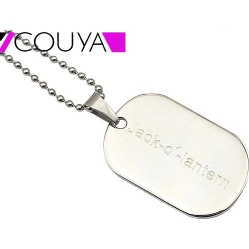 Hot Fashion Silver color Metal Necklace Stainless Steel "Jack-o'-lantern" Pendant for Women Men Necklaces & Pendants Jewelry