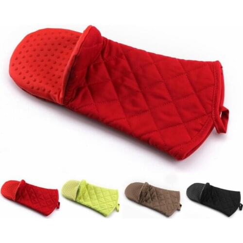 New 1pc Microwave Glove BBQ Oven Baking Hot Pot Mitts Cooking Heat Resistant Kitchen Silicone Mittens