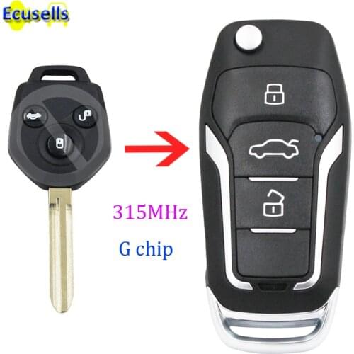 Upgraded Flip Remote Key Fob For SUBARU XV 2012-2015 with G chip 315MHZ CWTWB1U811