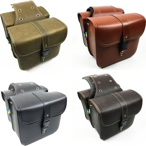 Pair Universal Motorcycle SaddleBag Large Capacity Motorbike Side Bags Storage Tool Pouch