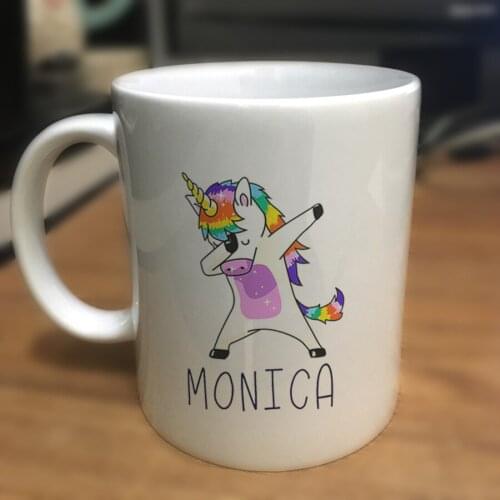 Personalised Coffee Mug Custom Printed Funny Unicorn Tea Coffee Mugs Cup Gift Name Text Milk Tea Mug Drop Shipping