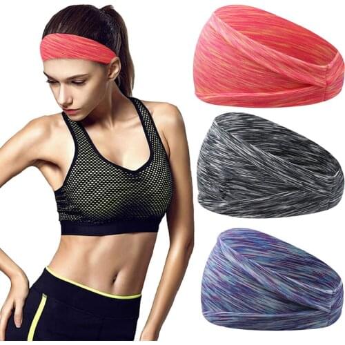 9Colors Absorbing Sweat Hair Bands Men Women Elastic Yoga Running Headbands Headwrap Sports Headwear Accessories