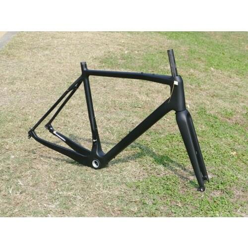 Full Carbon UD Matt Gravel Bike Bicyce Thru Axle 142mm Disc Brake Gravel Cycling Frameset Frame Fork 46/49/52/54/56/58/61cm