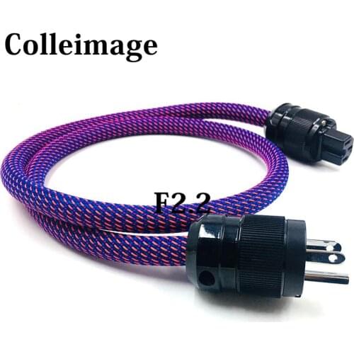 Colleimage Furukawa Silver Plated Schuko US Power Cord Cable HIFI speaker audio DVD CD amplifier AC Power cable