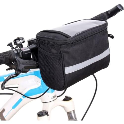 Outdoor Sports Bicycle Front Handlebar Bags Frame Tube Bag Cycling Front Basket for Phone Map Water Bottle Bicycle Accessories