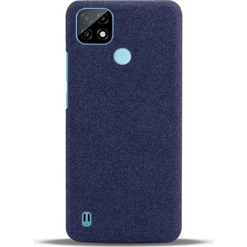 Cloth Texture Fit Phone Case For OPPO Realme C21 Coque Luxury Febric Antiskid Cover For Oppo Realme C 21 4G 6.5" 2021 Capa Funda