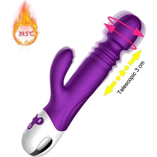 36 Speed Telescopic Dildo Vibrator Sex Turn Beads Rotating Clitoral Stimulator Heating Vibrators Adult Erotic Sex Toys for Women