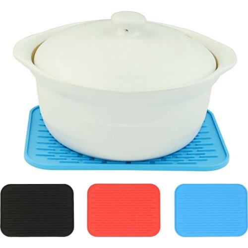Heat Resistant Cup Anti Bacterial Drainer Home Kitchen Cushion Dish Drying Mat Silicone Washer Tableware