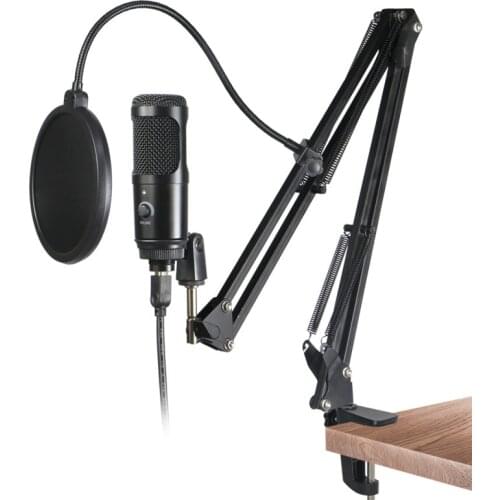 USB Condenser Microphone Set With Stand For PC Computer Laptop Recording Studio Singing Gaming Streaming Mikrofon