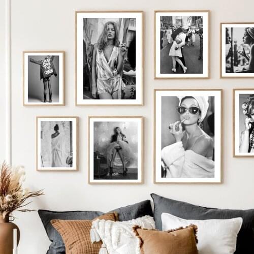 Movie Nordic Vintage Poster Fashion Woman Smokes Lipstick Call Up Wall Art Print Canvas Painting Decor Pictures For Living Room