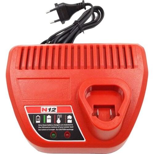 Eu Plug Ac220-240V Li-Ion Charger For Milwaukee M12 N12 Input Output 12V 10.8V 48-59-2401 48-11-2402 Power Tools