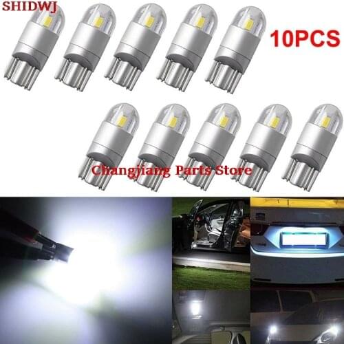 10pcs LED Bulbs White Taillight 168 501 W5W Read Lamp Wedge 3030 2SMD Interior Clearance Lights 12V 7000K